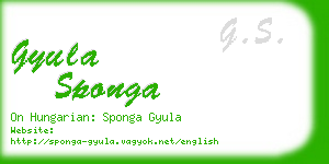 gyula sponga business card